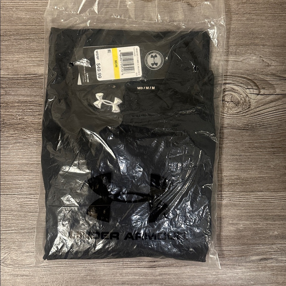 Under Armour Black Tee with Silver Logo